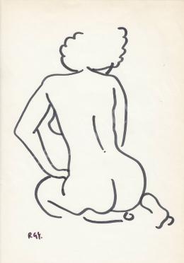  Rózsahegyi, György - Kneeling Nude (c. 1975)
